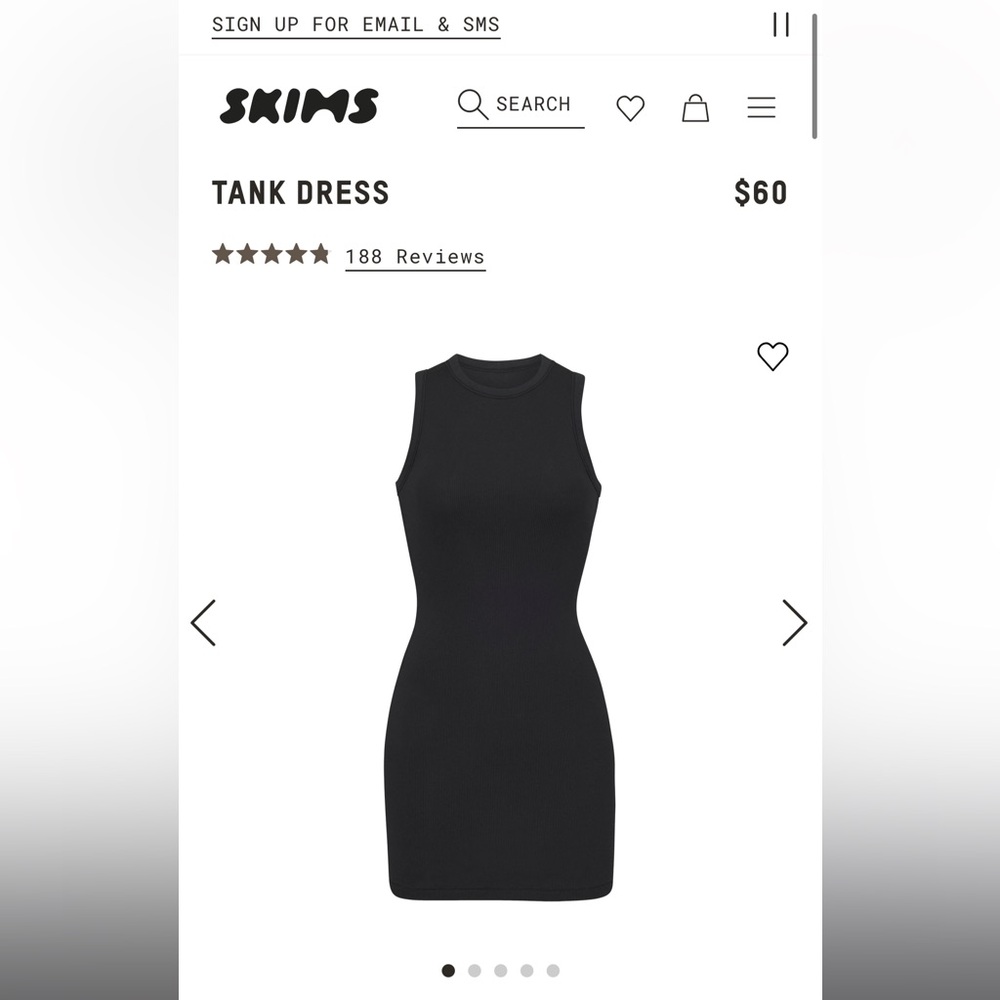 Skims Cotton Rib Tank Dress